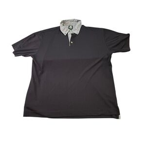 FootJoy Black Golf Polo Mens XL Performance Shirt